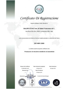 Certificazione ISO 9001:2015